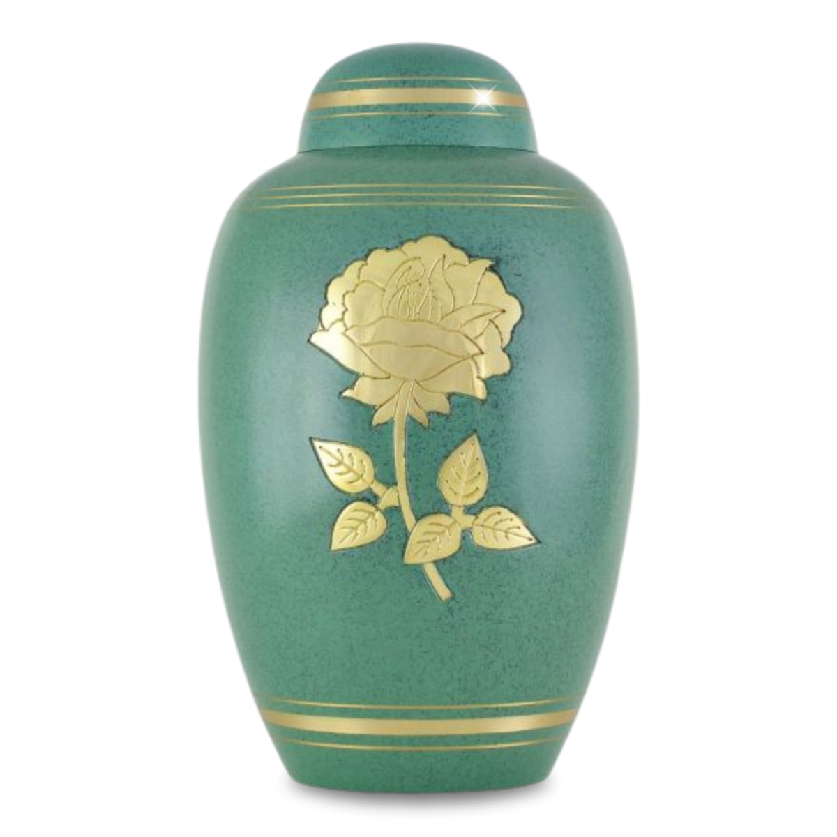 Green Golden Rose Urn