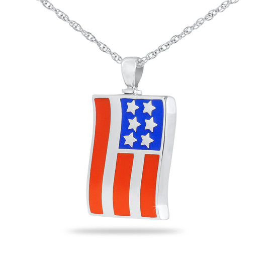 American Flag Patriot Steel Keepsake