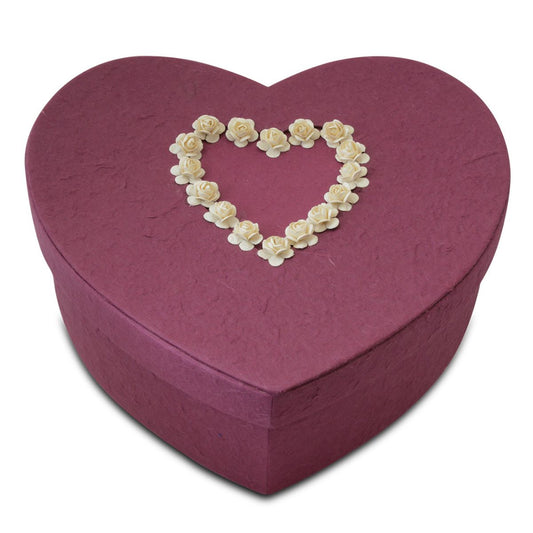Burgundy Comfort Heart Paper Companion Urn